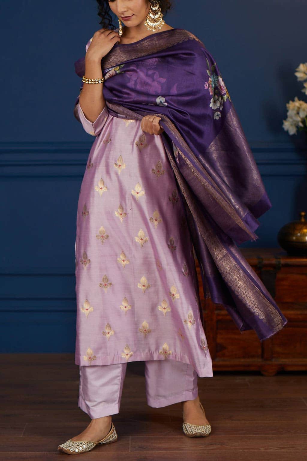 Dark Purple color Combination Suit Design Idea /// Purple Color Punjabi Suit  #NaveenGlobalFashion - YouTube